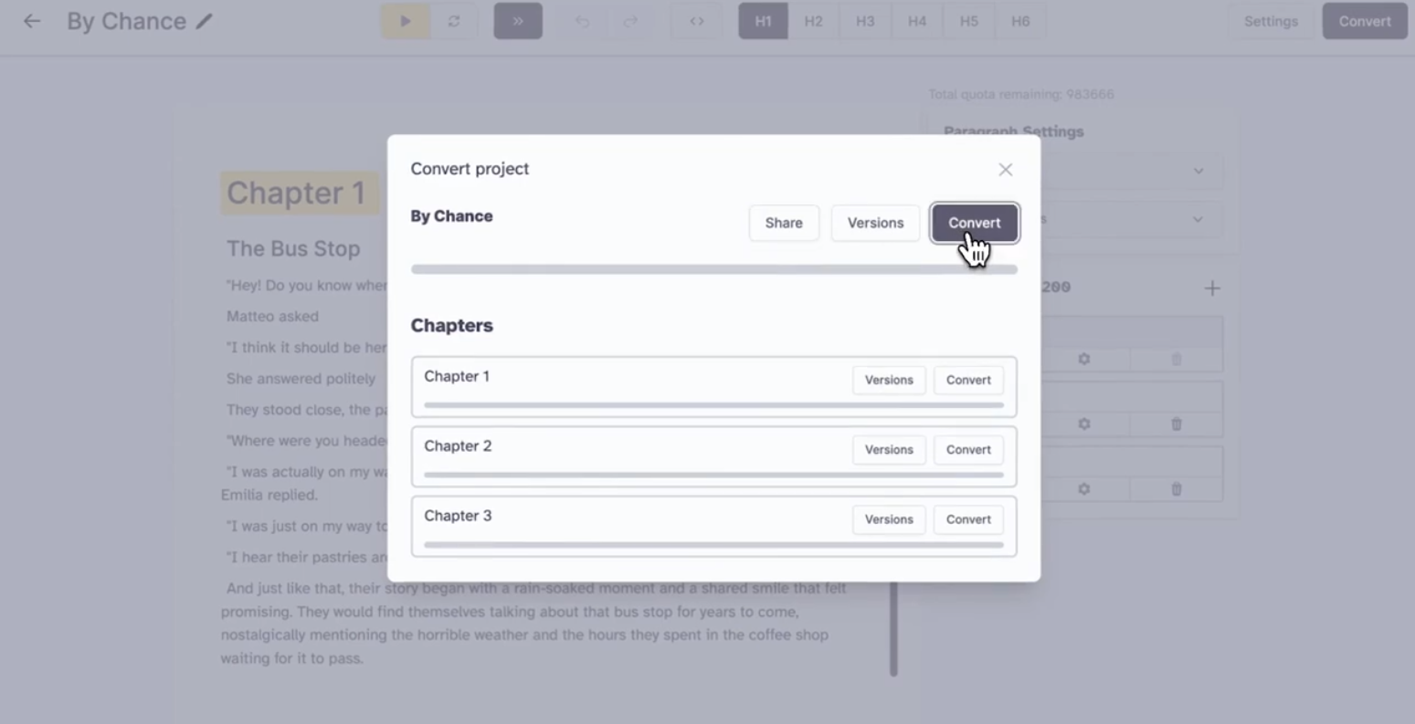 screenshot of ElevenLabs