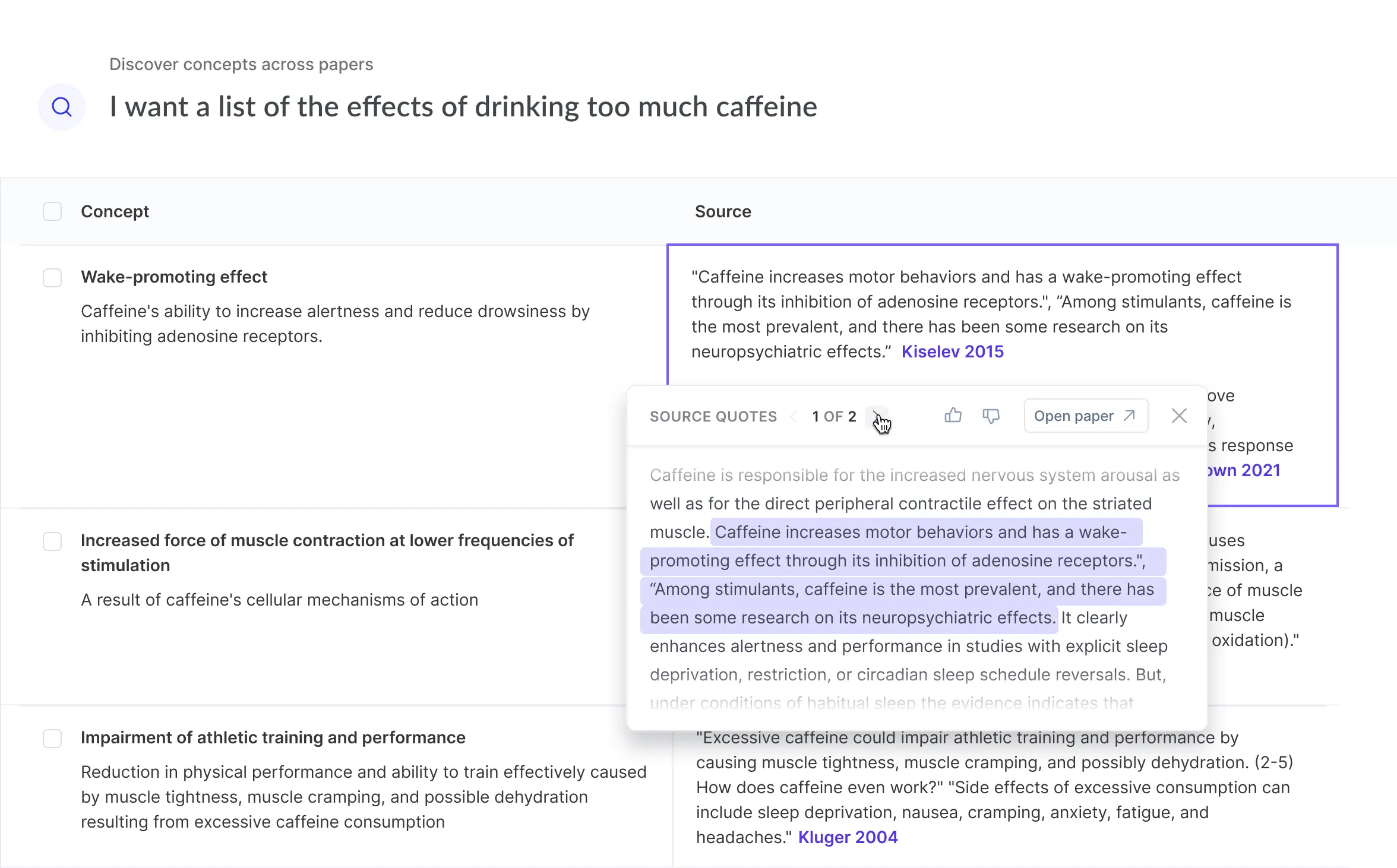 screenshot of Elicit