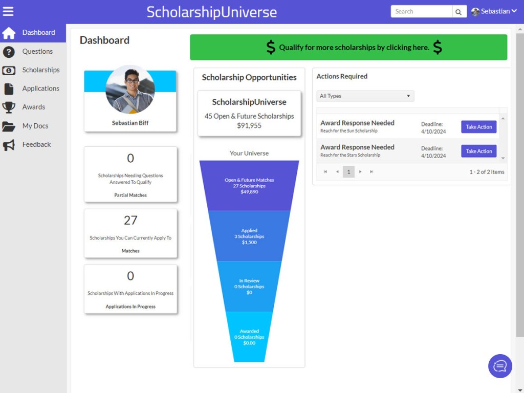 screenshot of Ellucian