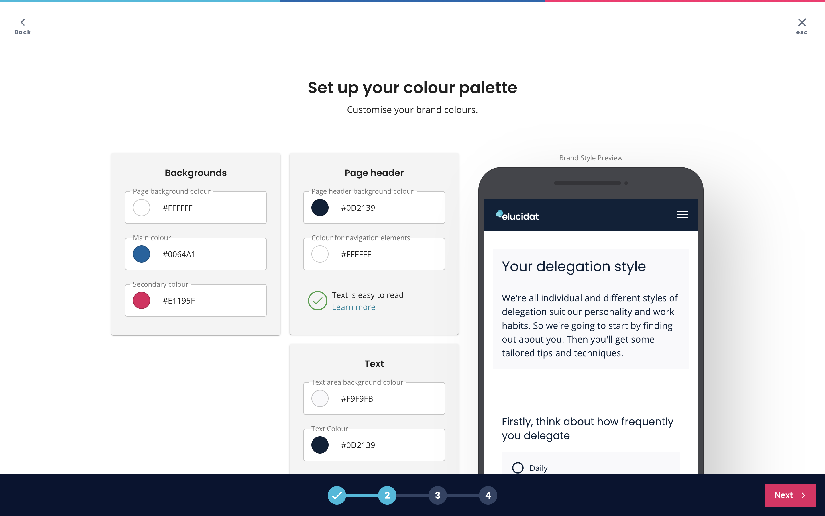 screenshot of Elucidat