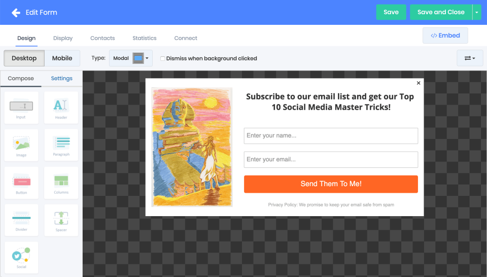 screenshot of EmailDelivery.com