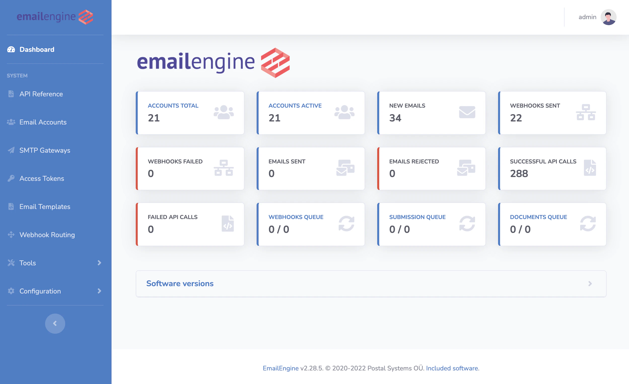 screenshot of EmailEngine