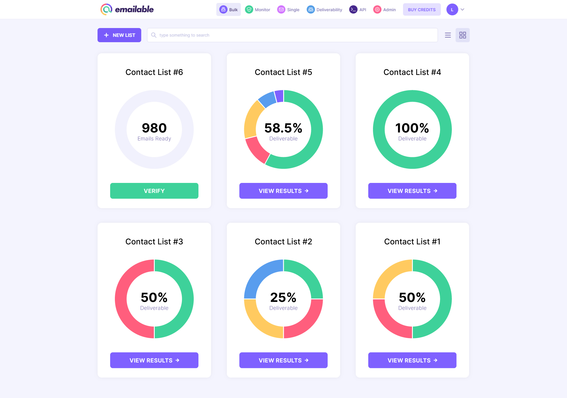 screenshot of Emailable