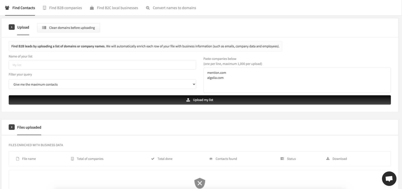 screenshot of Emailsearch