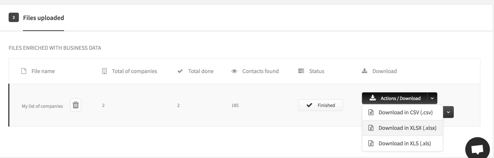 screenshot of Emailsearch