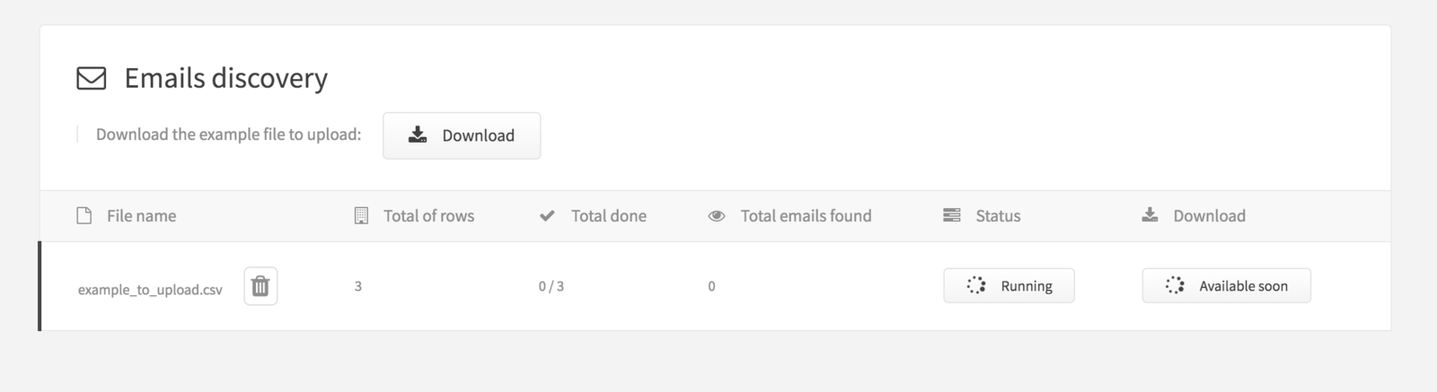 screenshot of Emailsearch