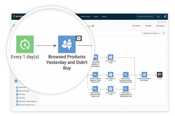 screenshot of Emarsys