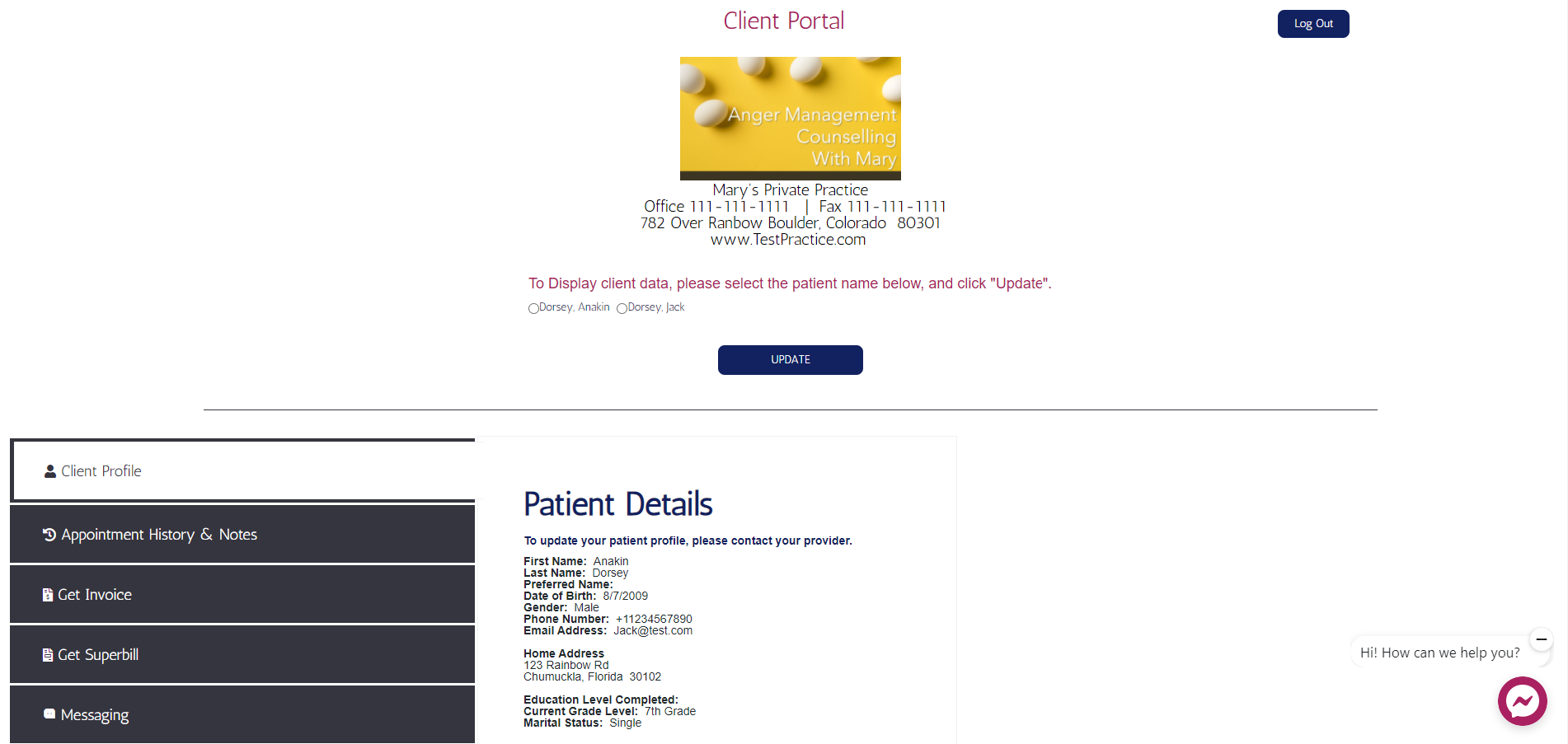 screenshot of EmbarkEMR