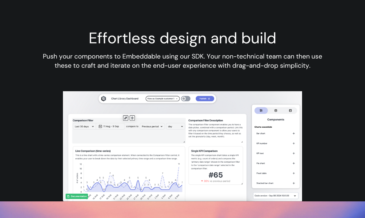 screenshot of Embeddable