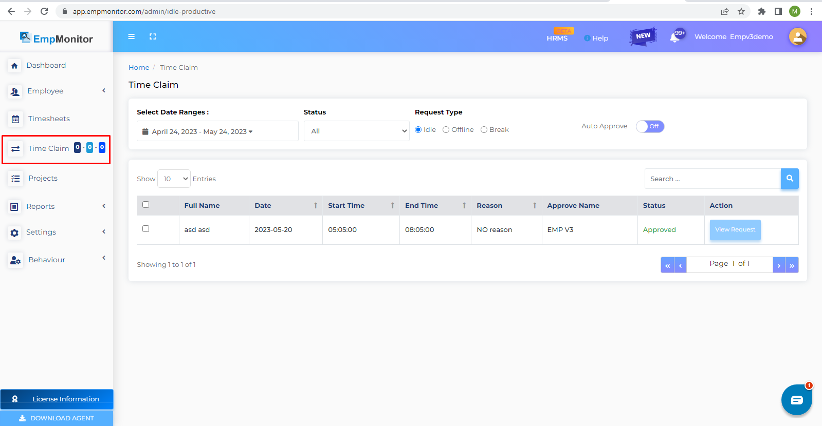 screenshot of EmpMonitor