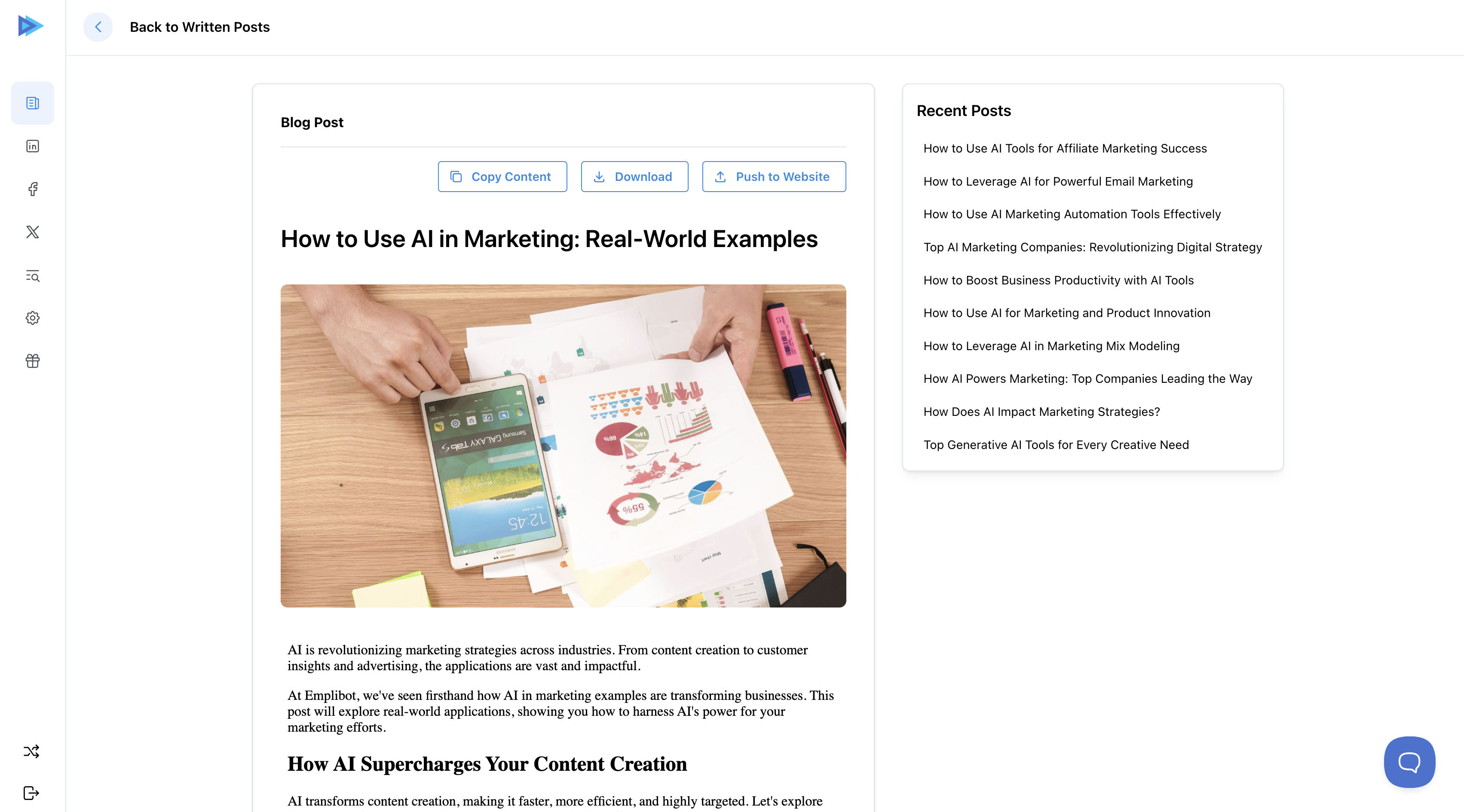 screenshot of Emplibot