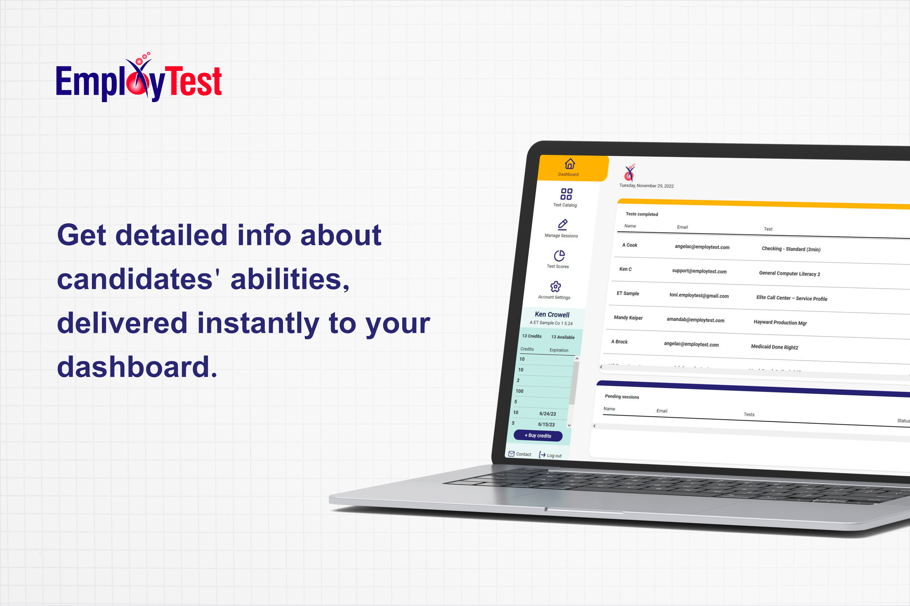 screenshot of EmployTest