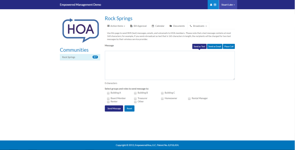 screenshot of EmpoweredHOA