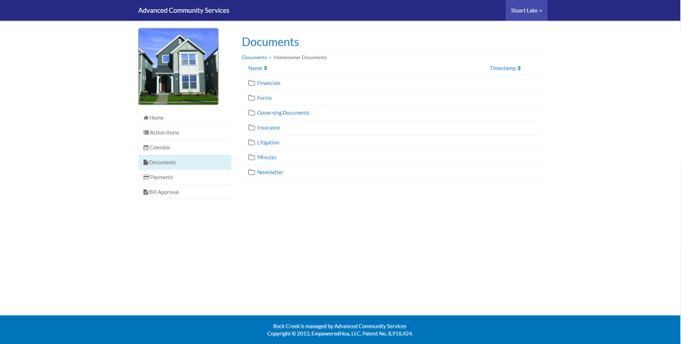screenshot of EmpoweredHOA