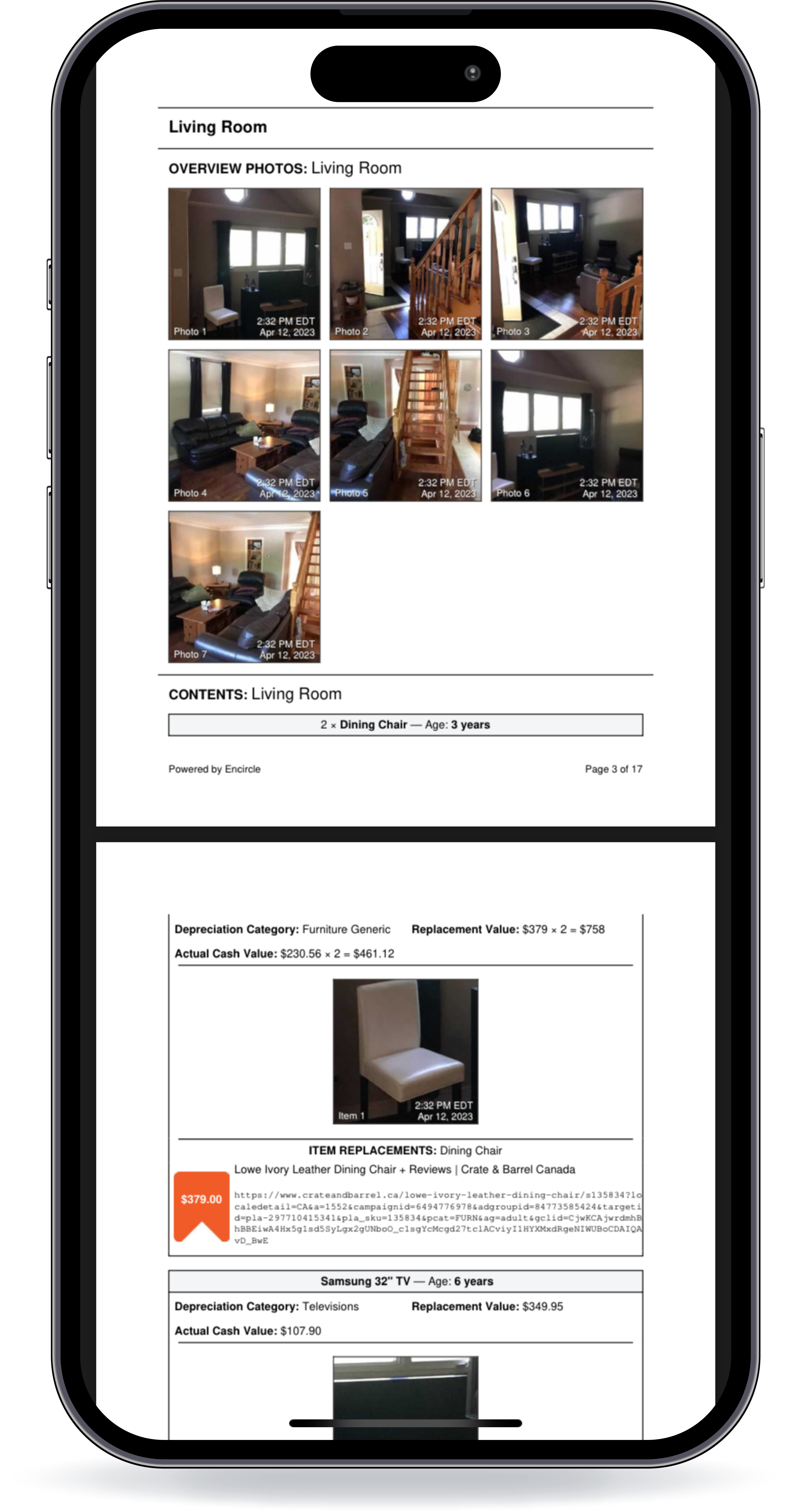 screenshot of Encircle