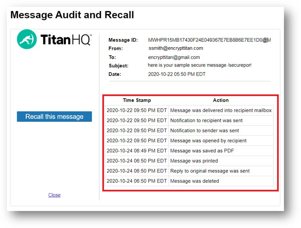 screenshot of EncryptTitan