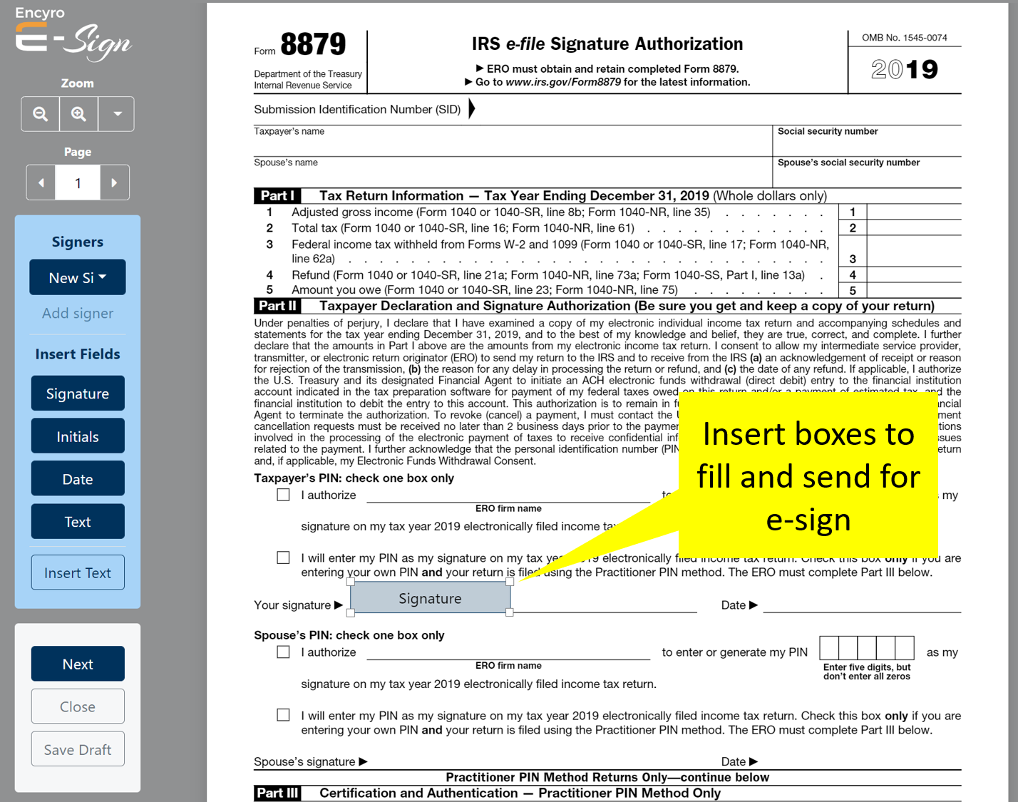 screenshot of Encyro