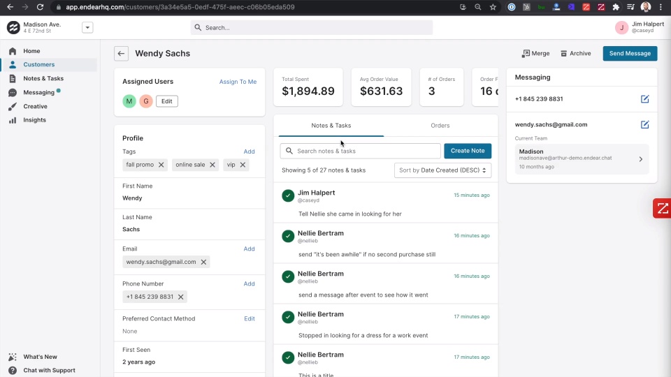 screenshot of Endear