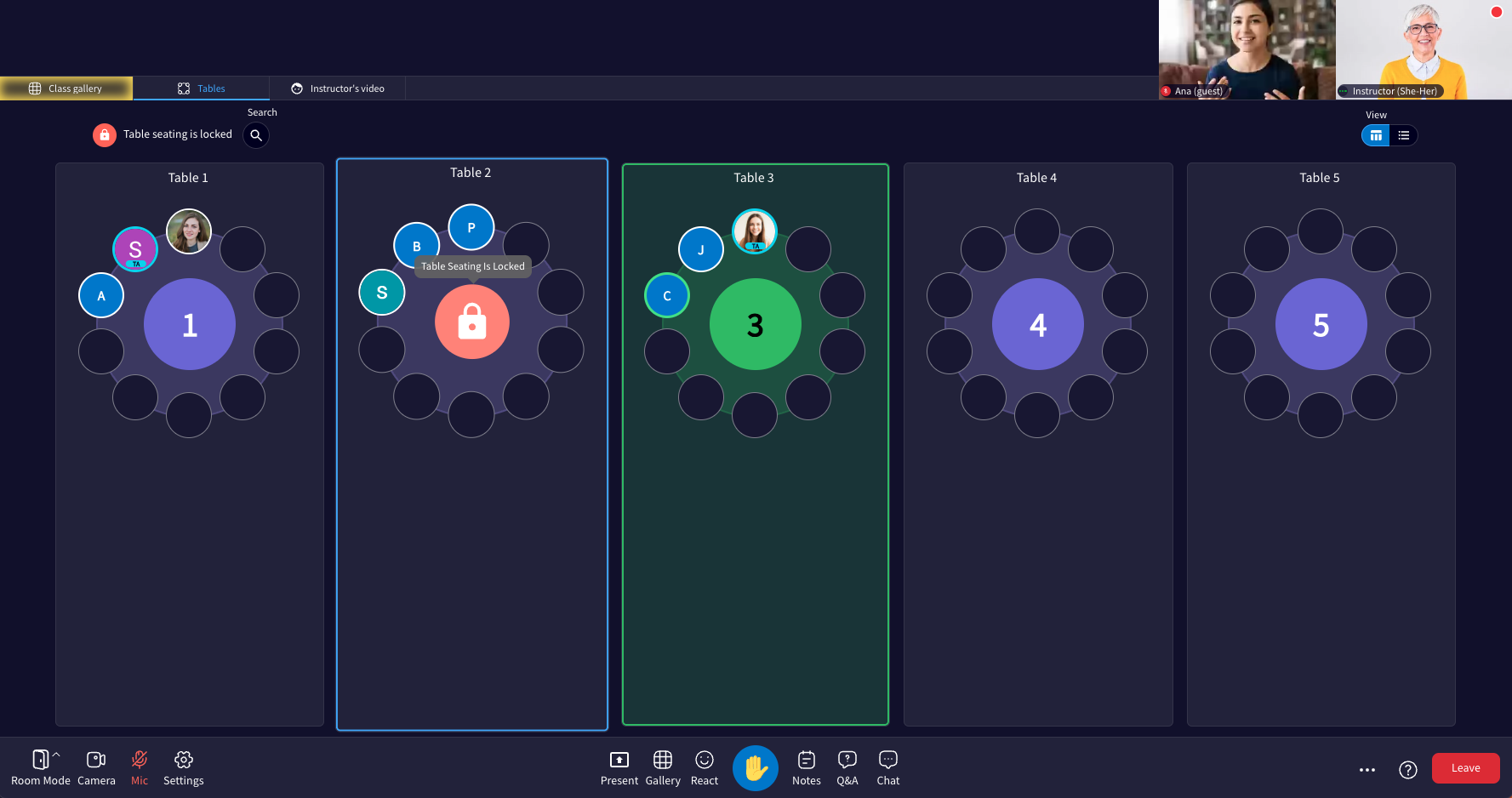screenshot of Engageli