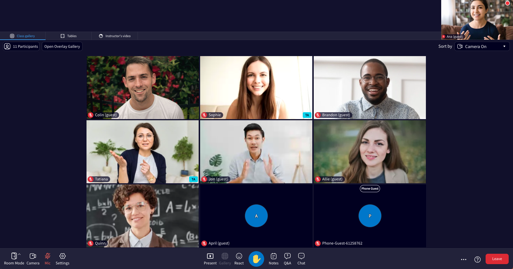 screenshot of Engageli