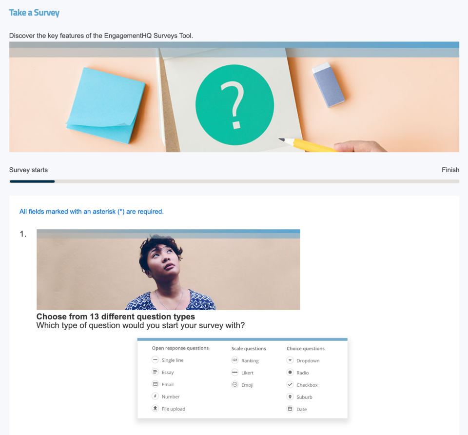 screenshot of EngagementHQ