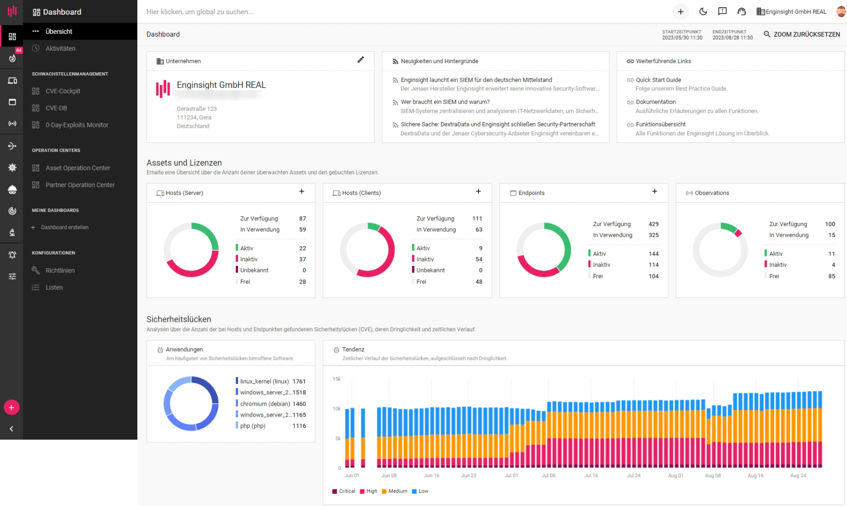 screenshot of Enginsight
