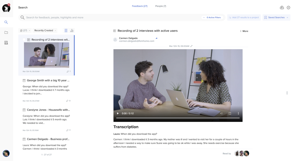 screenshot of EnjoyHQ