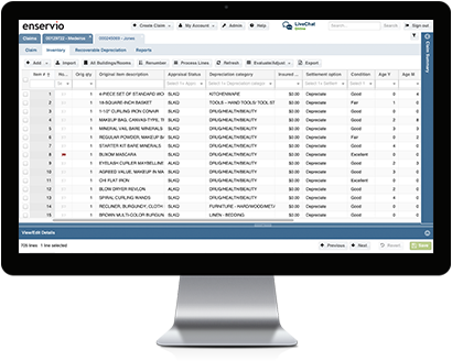 screenshot of Enservio