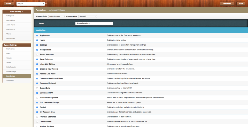 screenshot of EnterMedia