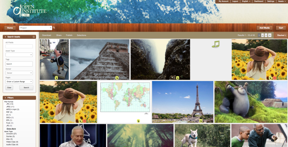 screenshot of EnterMedia