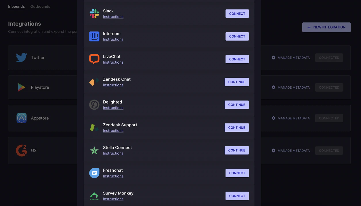 screenshot of Enterpret