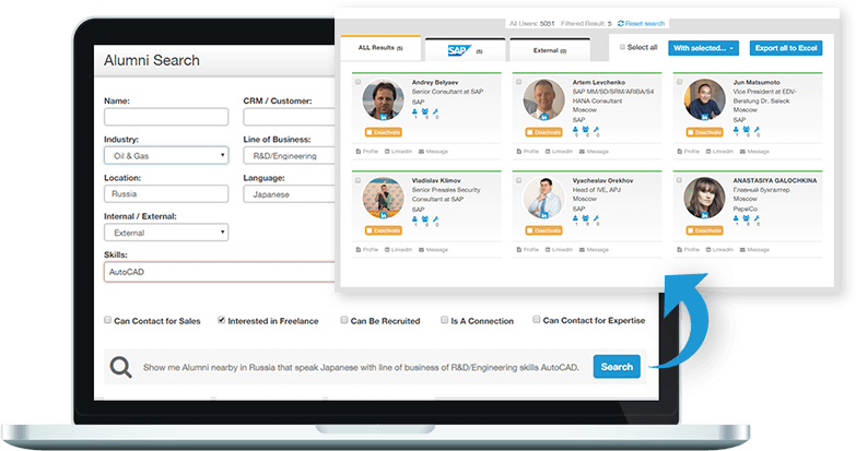 screenshot of EnterpriseAlumni