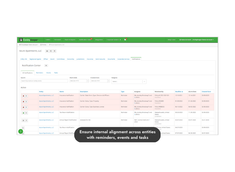 screenshot of EntityKeeper