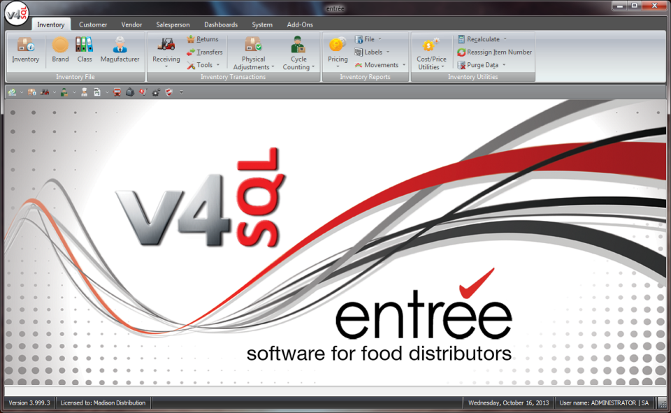screenshot of Entree