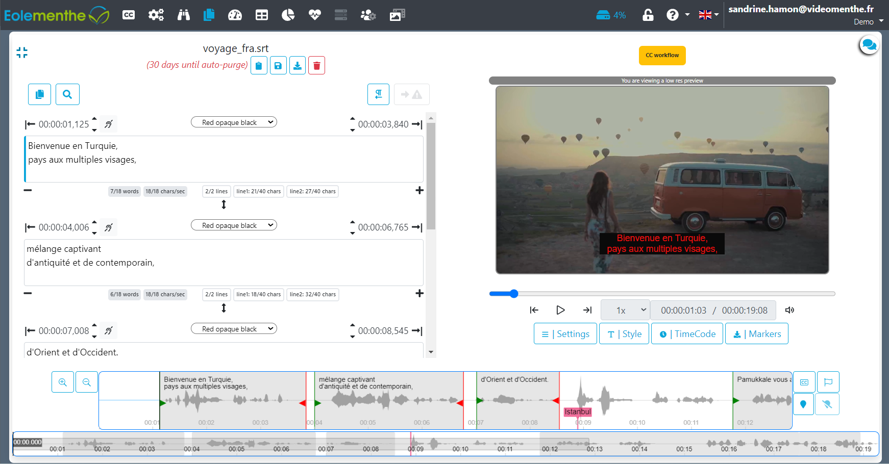 screenshot of EoleCC