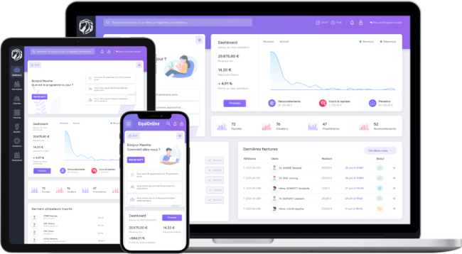 screenshot of EquiOnline