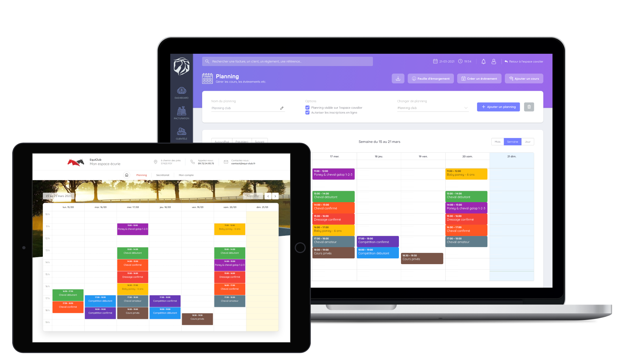 screenshot of EquiOnline