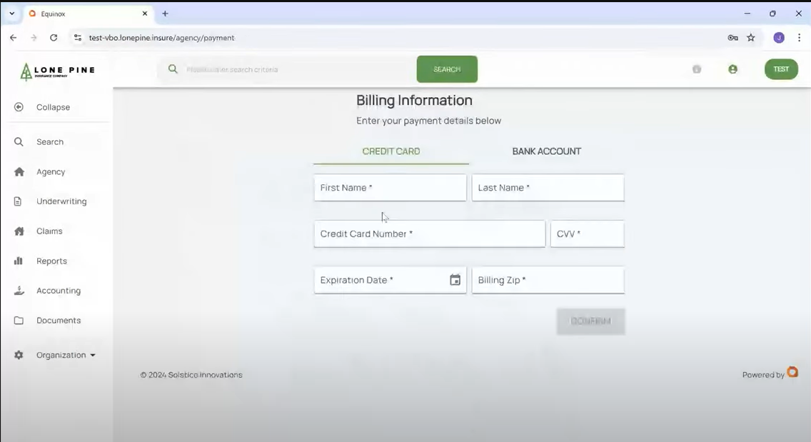 screenshot of Equinox