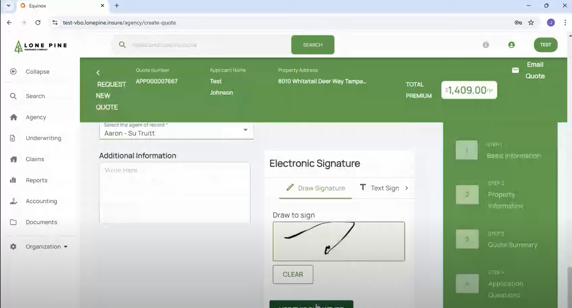 screenshot of Equinox