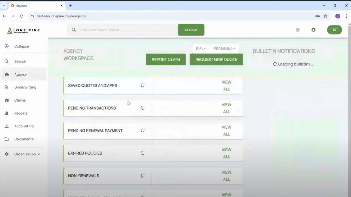 screenshot of Equinox