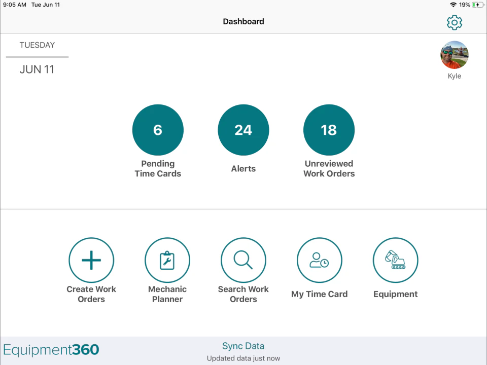 screenshot of Equipment360