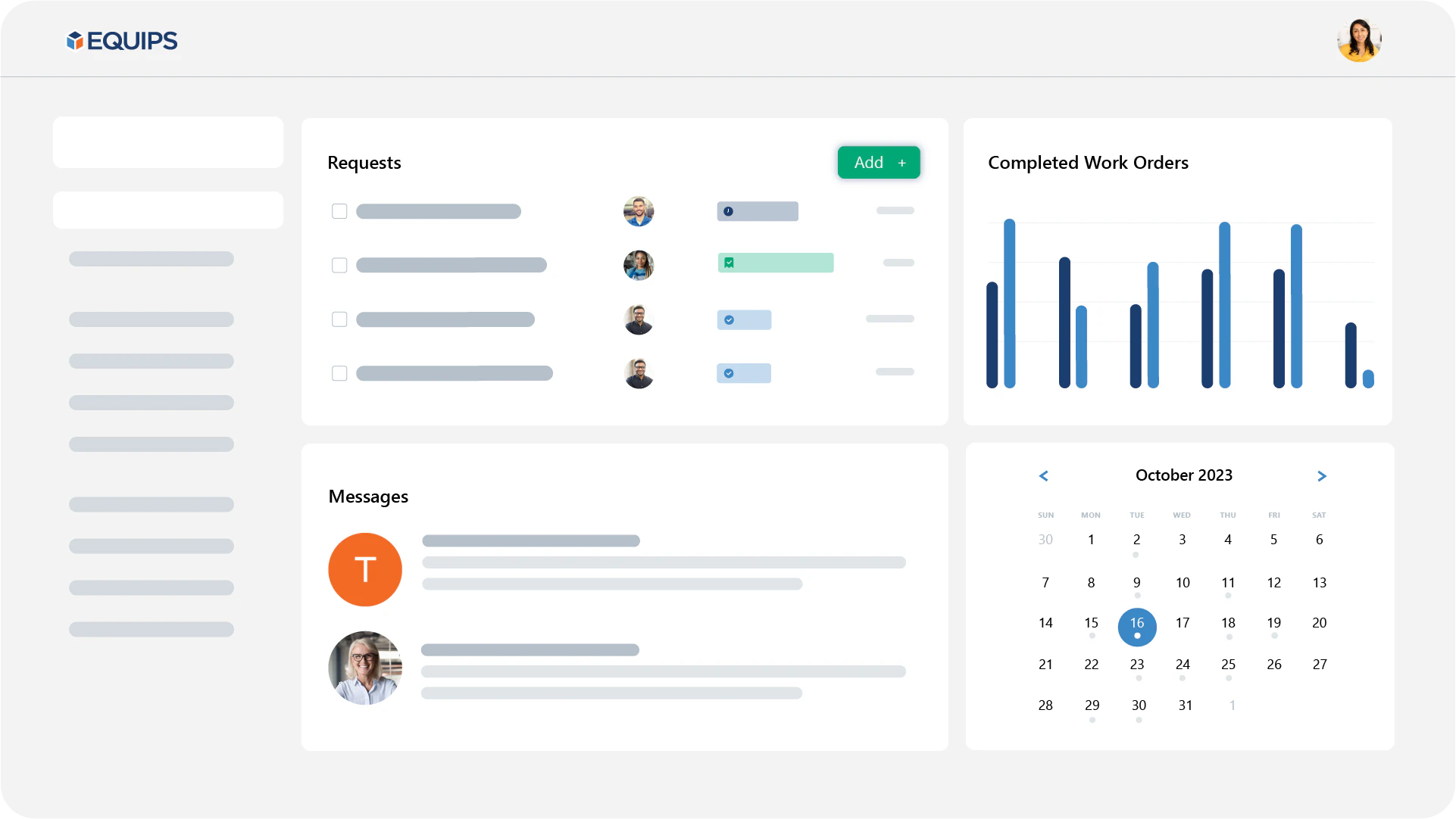 screenshot of Equips