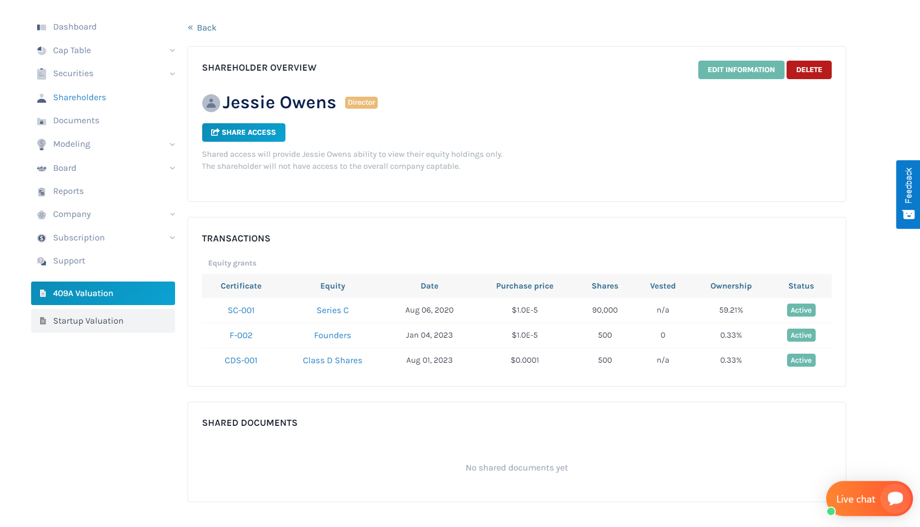 screenshot of Eqvista