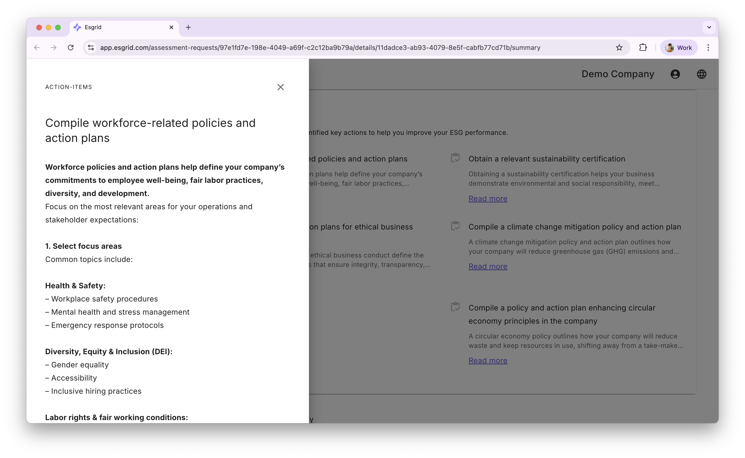 screenshot of Esgrid