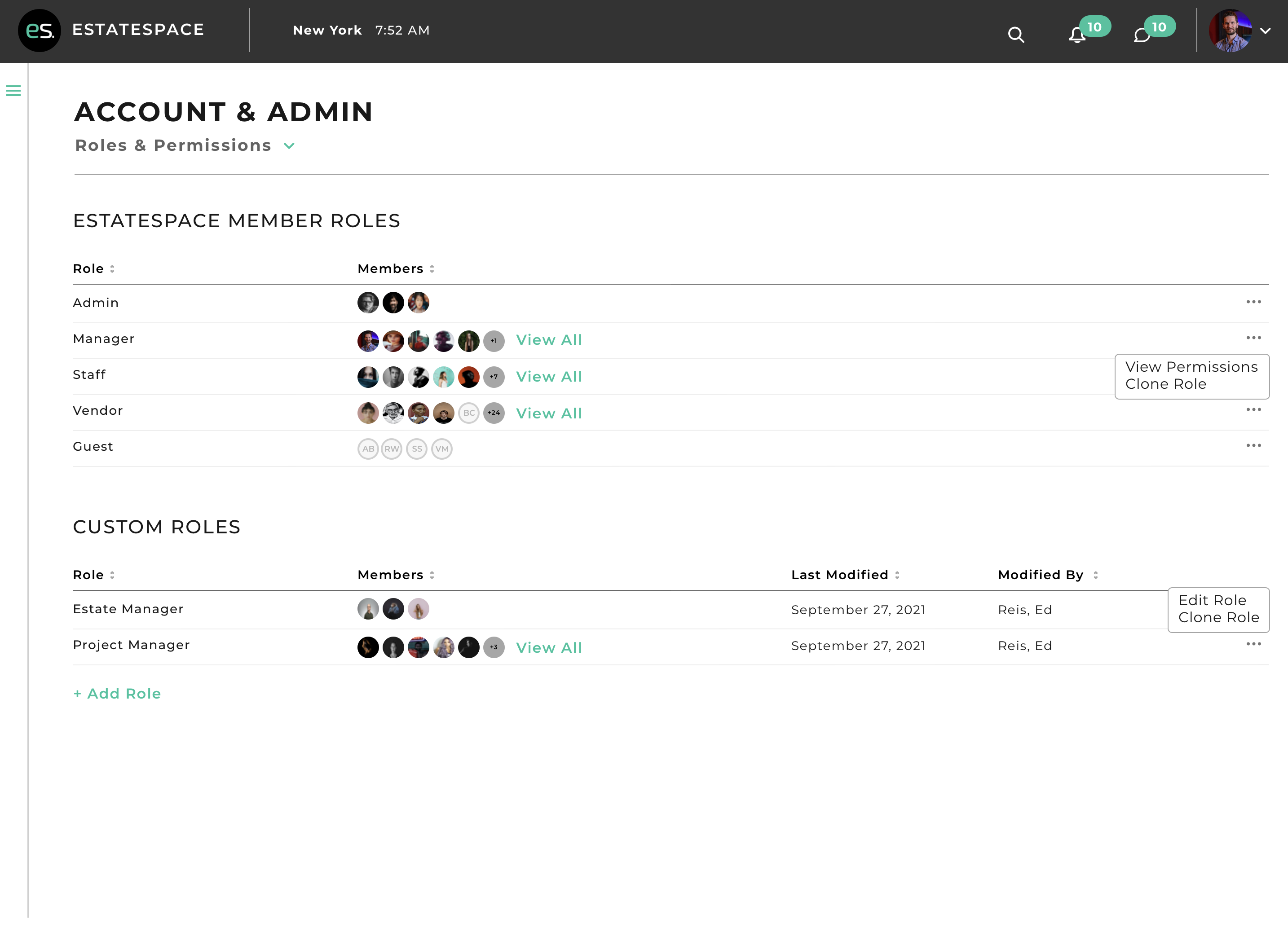 screenshot of EstateSpace