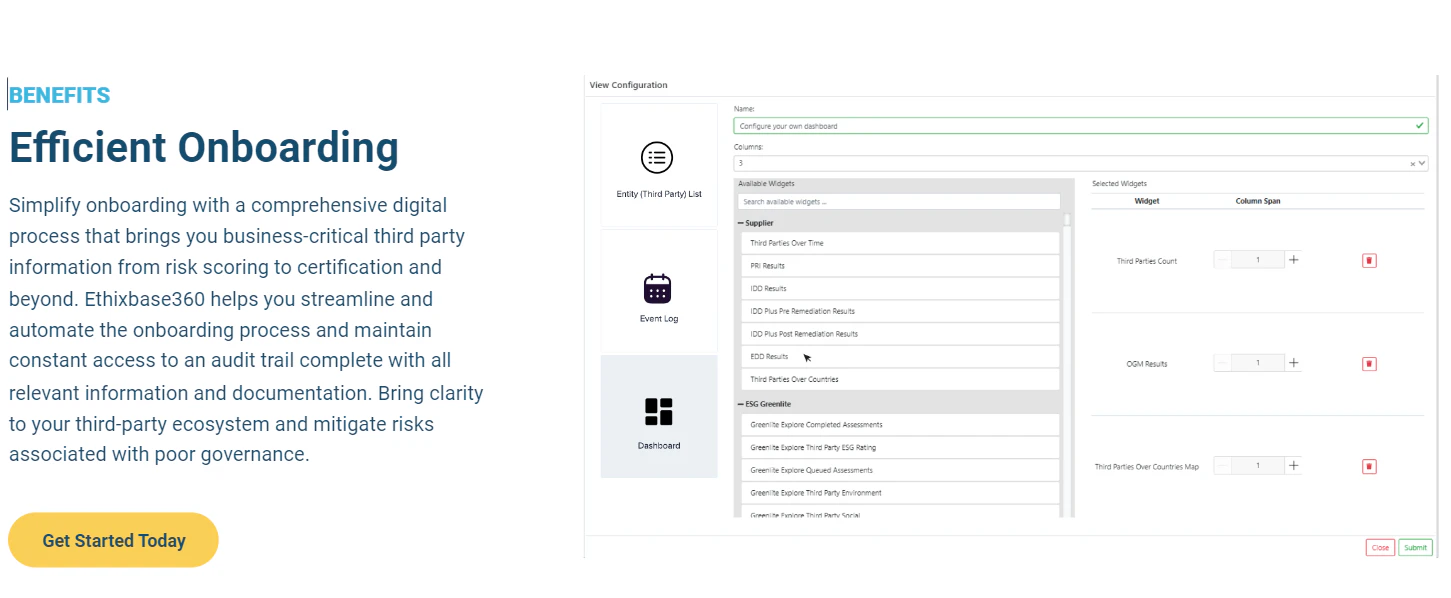 screenshot of Ethixbase360