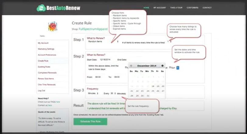 screenshot of EtsyMarketingTool