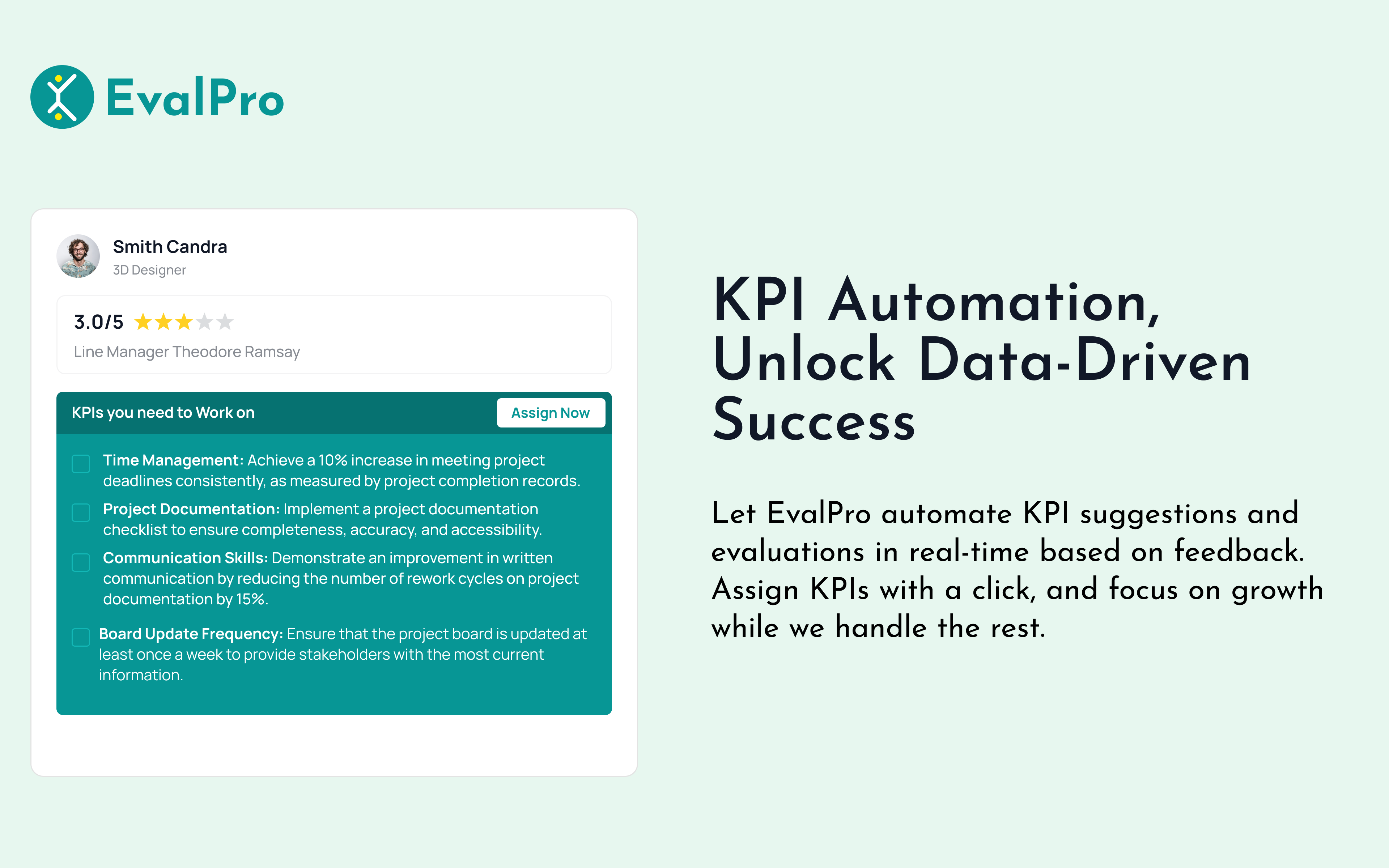 screenshot of EvalPro