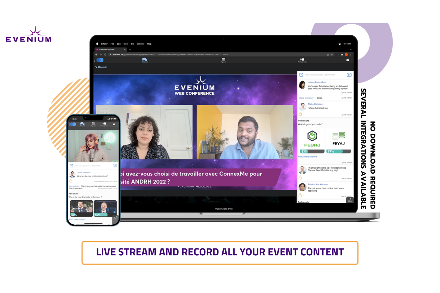 screenshot of Evenium