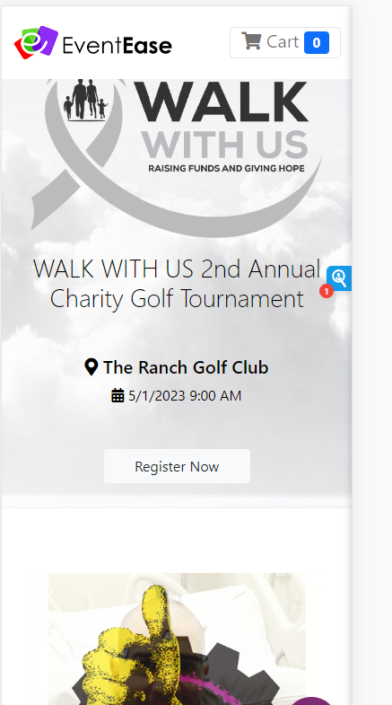 screenshot of EventEase